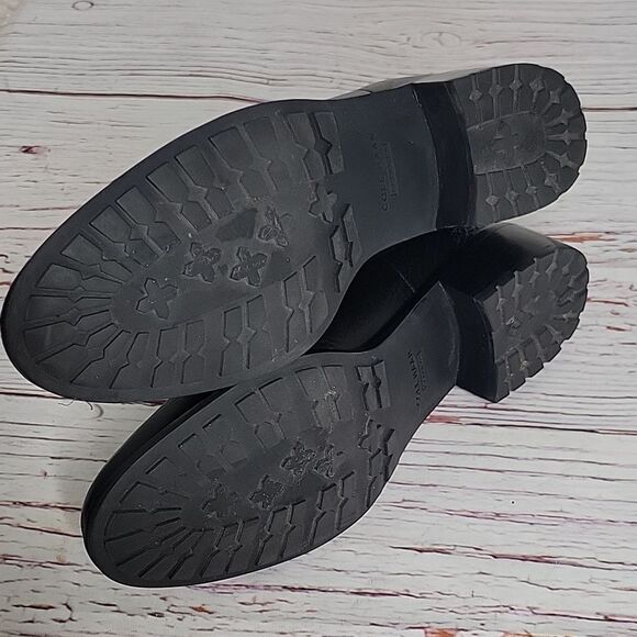 COLE HAAN Black Waterproof Studded Ankle Boots Size 8.5 - Picture 8 of 8